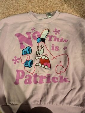SpongeBob Squarepants Pink 'No This is Patrick' Graphic Sweatshirt